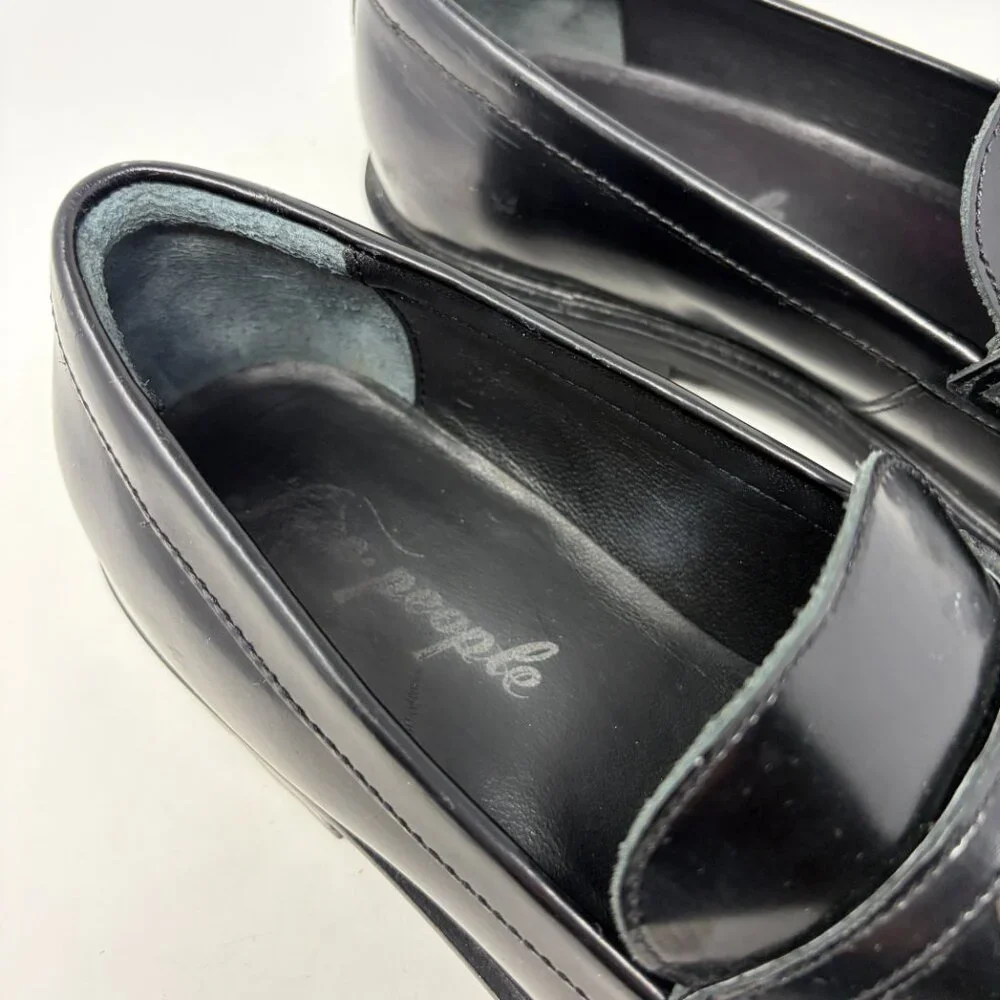 Free People women's Liv Penny Loafers shoes black 38.5 $138 - Picture 6 of 12